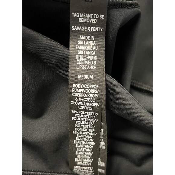 Savage X Fenty Sport Black High-Waist Leggings Medium M Skinny Stretch New - Picture 8 of 9